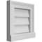 Ekena Millwork Vertical Surface Mount PVC Gable Vent w/ 2"W x 2"H , Brickmould Sill Frame, 12"W x 12"H GVPVE12X1203SN - alternate 2